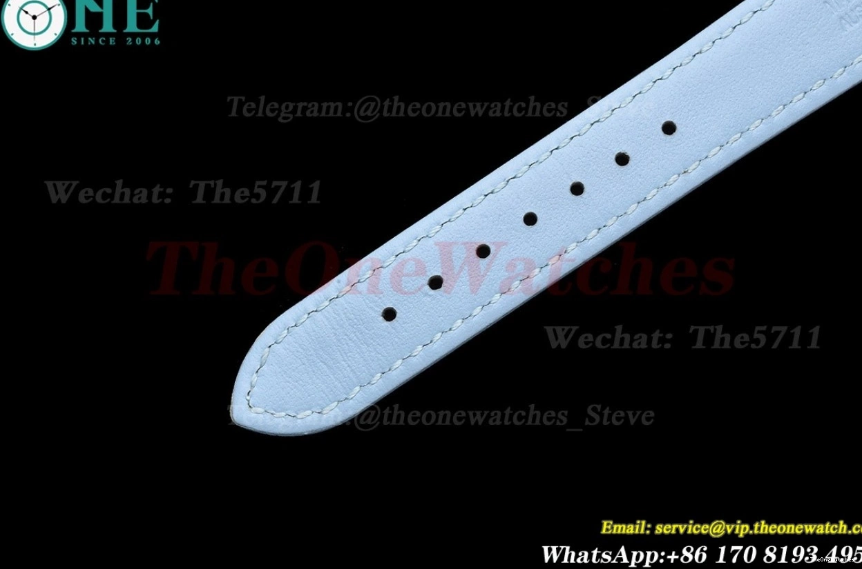 Quartz Leather White Strap LE Blue dial SS Small On Tank K11F Must 0330